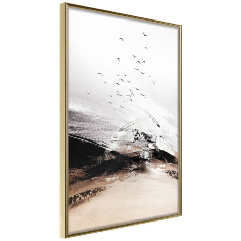 Affiche Murale Encadrée "Flight into the Unknown" 21 x 30 cm Or