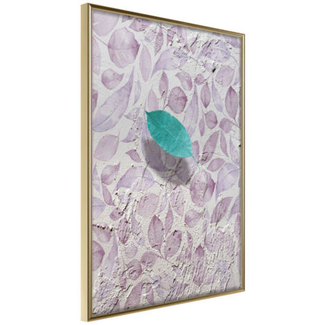 Affiche Murale Encadrée "Floating Leaf II" 21 x 30 cm Or