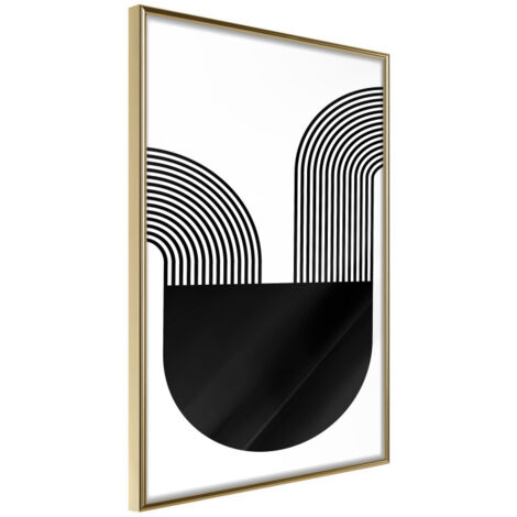 Affiche Murale Encadrée "Flow" 21 x 30 cm Or