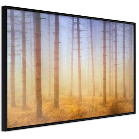 Affiche Murale Encadrée "Fog or Smoke" 30 x 20 cm Noir