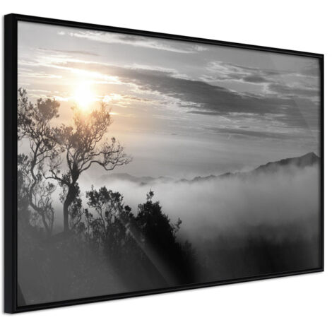 Affiche Murale Encadrée "Fog Valley" 45 x 30 cm Noir