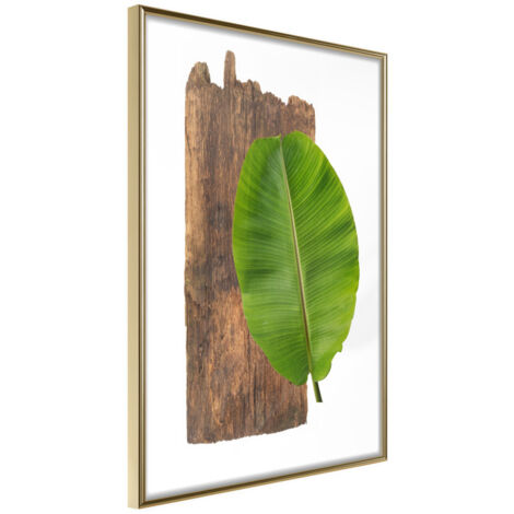 Affiche Murale Encadrée "Forest Nature" 21 x 30 cm Or