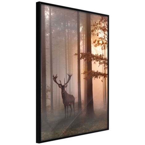 Affiche Murale Encadrée "Forest Seclusion" 21 x 30 cm Noir