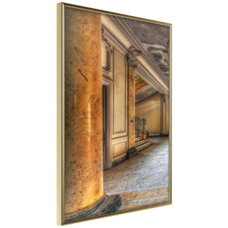 Affiche Murale Encadrée "Foyer" 30 x 42 cm Or