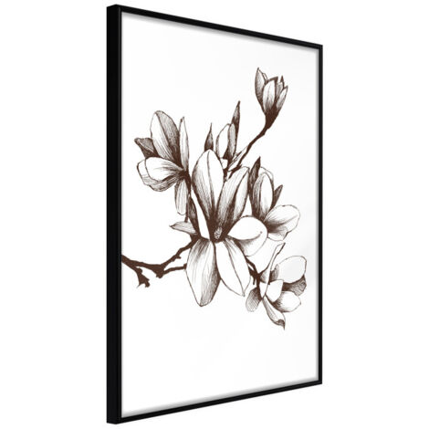 Affiche Murale Encadrée "Fragrant Decoration" 21 x 30 cm Noir