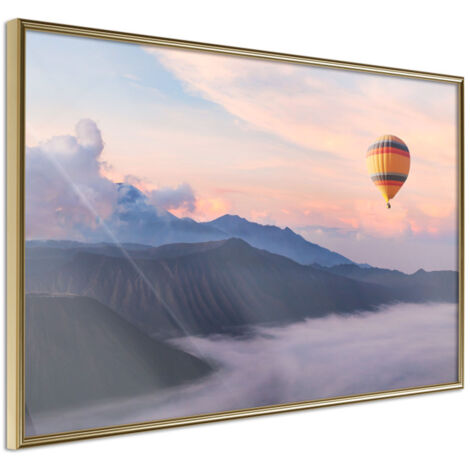 Affiche Murale Encadrée "Freedom" 30 x 20 cm Or
