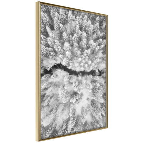 Affiche Murale Encadrée "Frost Land" 21 x 30 cm Or