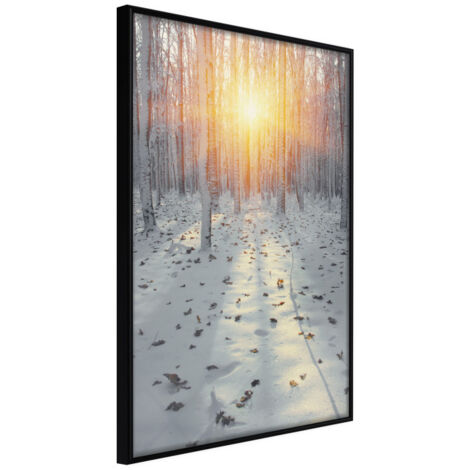 Affiche Murale Encadrée "Frosty Sunset" 21 x 30 cm Noir