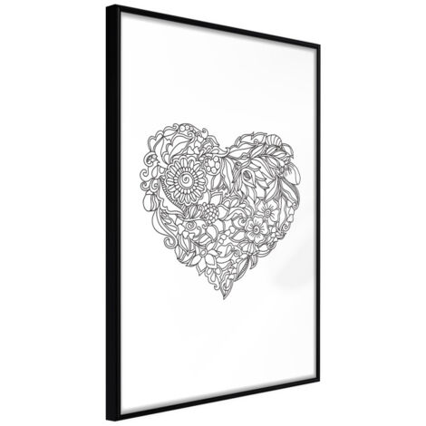 Affiche Murale Encadrée "Fulfillment of Love" 21 x 30 cm Noir