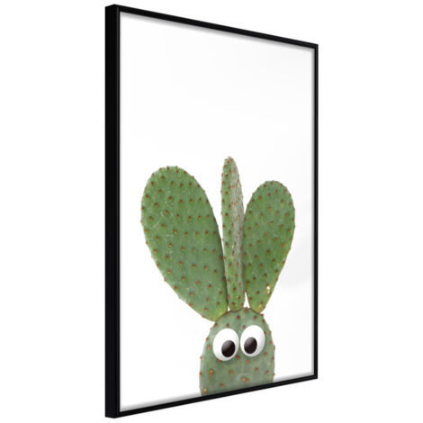 Affiche Murale Encadrée "Funny Cactus III" 30 x 42 cm Noir