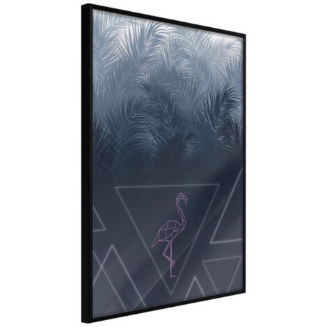 Affiche Murale Encadrée "Geometric Jungle" 21 x 30 cm Noir