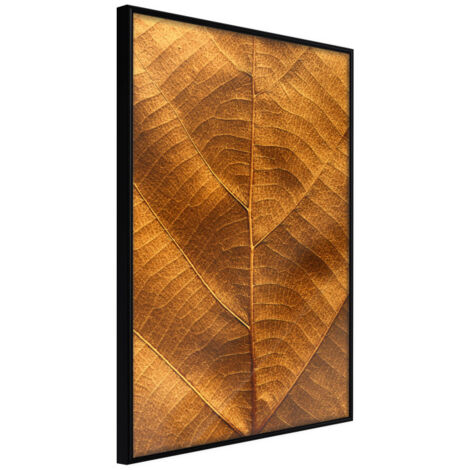 Affiche Murale Encadrée "Golden Veins" 21 x 30 cm Noir