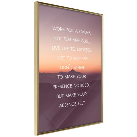 Affiche Murale Encadrée "Good Advice" 21 x 30 cm Or