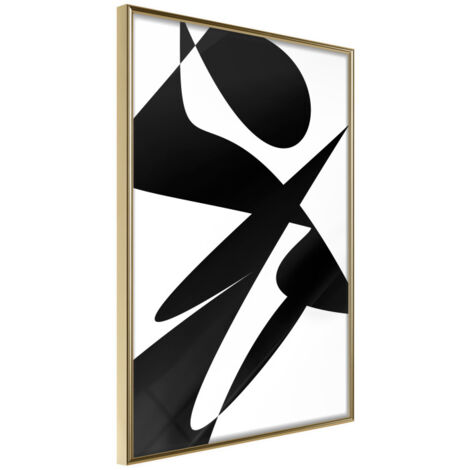 Affiche Murale Encadrée "Good and Evil" 21 x 30 cm Or
