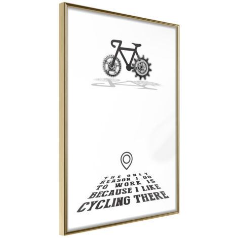 Affiche Murale Encadrée "Good Motivation" 21 x 30 cm Or