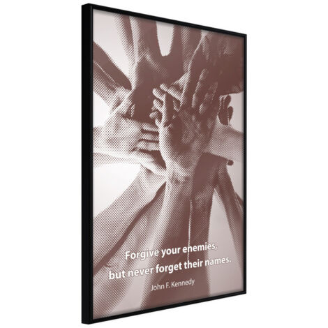 Affiche Murale Encadrée "Hands" 30 x 42 cm Noir