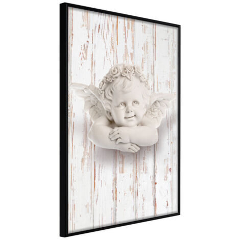 Affiche Murale Encadrée "Happy Thought" 21 x 30 cm Noir