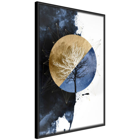 Affiche Murale Encadrée "Harmony of Opposites" 21 x 30 cm Noir