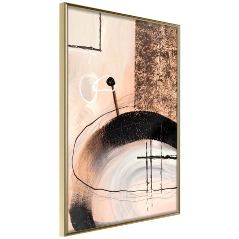Affiche Murale Encadrée "Hidden Message" 21 x 30 cm Or