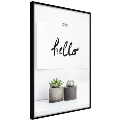 Affiche Murale Encadrée "Hygge" 21 x 30 cm Noir