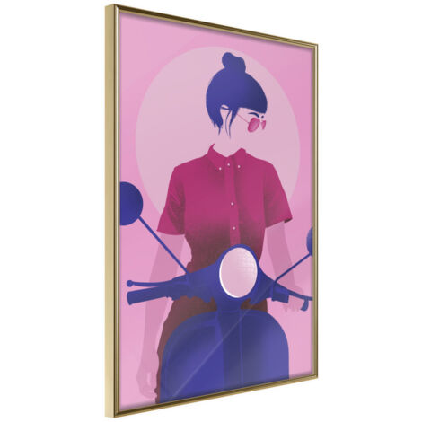 Affiche Murale Encadrée "Independent Girl" 21 x 30 cm Or