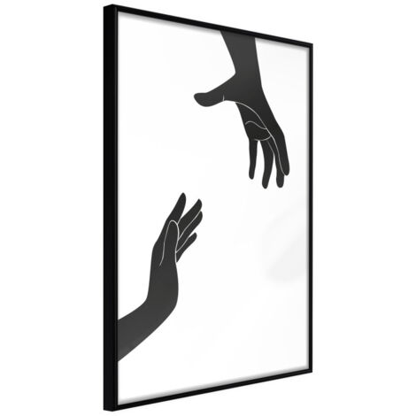 Affiche Murale Encadrée "Language of Gestures II" 21 x 30 cm Noir