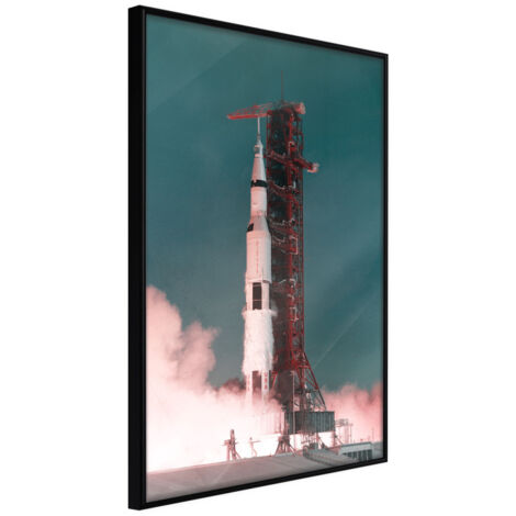 Affiche Murale Encadrée "Launch into the Unknown" 30 x 42 cm Noir