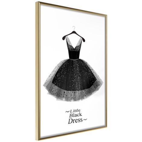 Affiche Murale Encadrée "LBD" 21 x 30 cm Or