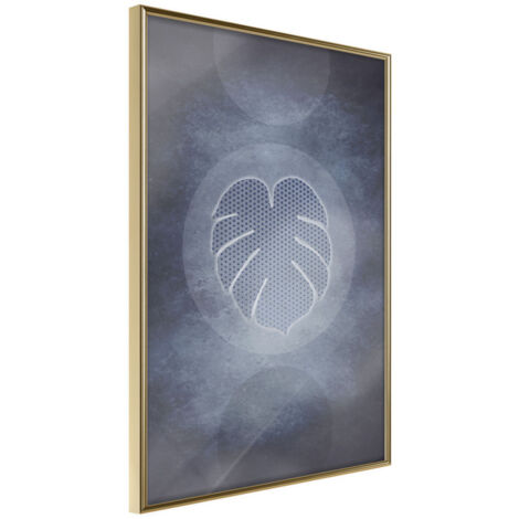 Affiche Murale Encadrée "Leaf in the Center" 21 x 30 cm Or