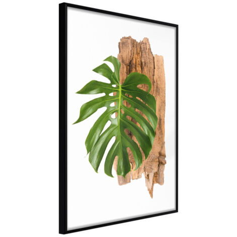 Affiche Murale Encadrée "Leafy Etude" 30 x 42 cm Noir