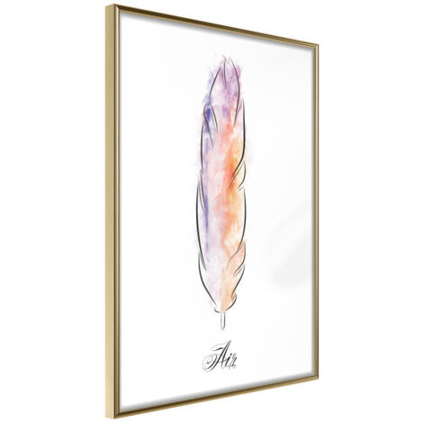 Affiche Murale Encadrée "Lightness I" 21 x 30 cm Or