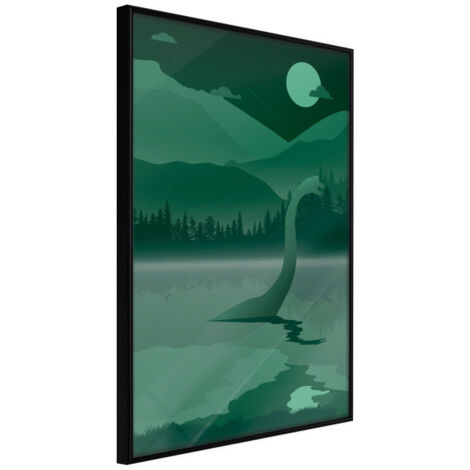 Affiche Murale Encadrée "Loch Ness" 21 x 30 cm Noir