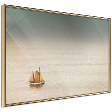 Affiche Murale Encadrée "Lonely Cruise" 30 x 20 cm Or