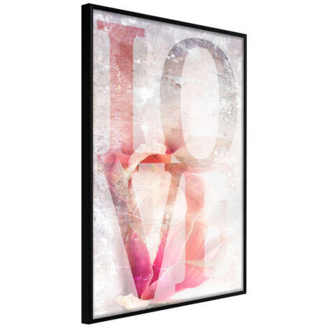 Affiche Murale Encadrée "Love II" 21 x 30 cm Noir