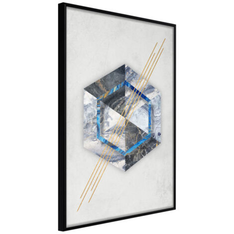 Affiche Murale Encadrée "Marble Composition II" 40 x 60 cm Noir