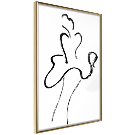 Affiche Murale Encadrée "Marilyn Outline" 21 x 30 cm Or