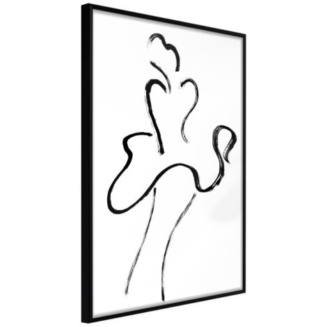 Affiche Murale Encadrée "Marilyn Outline" 30 x 42 cm Noir