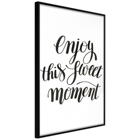 Affiche Murale Encadrée "Moment" 30 x 42 cm Noir