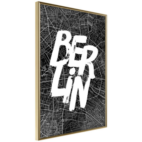 Affiche Murale Encadrée "Negative Berlin" 21 x 30 cm Or