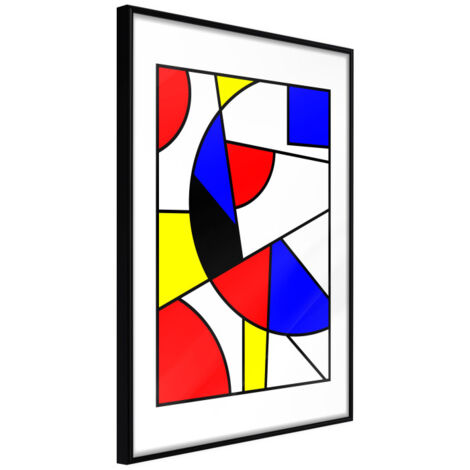 Affiche Murale Encadrée "Neoplastic Composition" 21 x 30 cm Noir