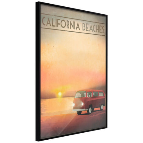 Affiche Murale Encadrée "Old Bus" 40 x 60 cm Noir
