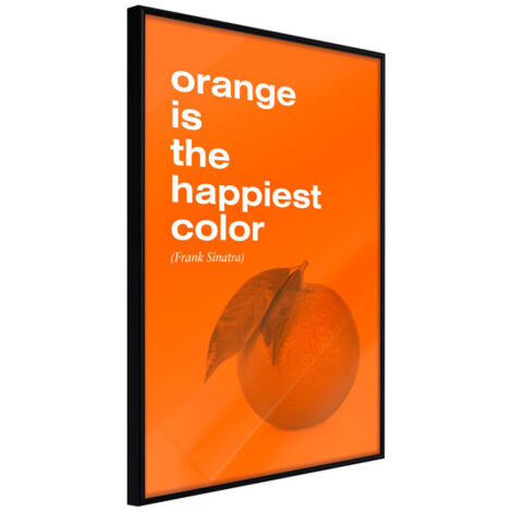 Affiche Murale Encadrée "Orange Colour" 21 x 30 cm Noir
