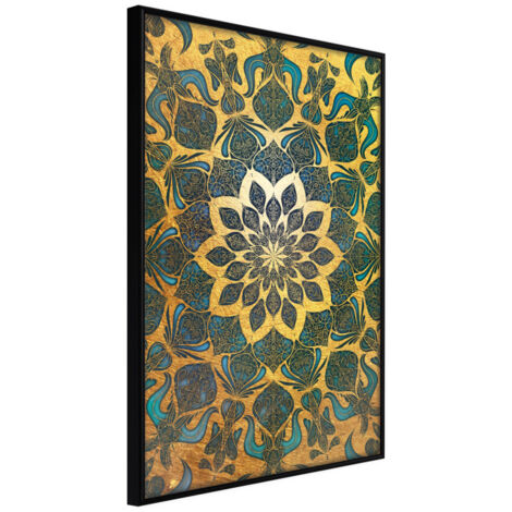 Affiche Murale Encadrée "Oriental Glow" 40 x 60 cm Noir