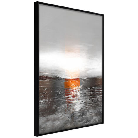 Affiche Murale Encadrée "Paint Texture" 21 x 30 cm Noir