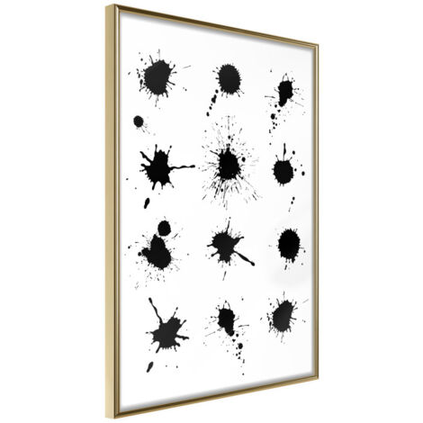 Affiche Murale Encadrée "Paintball" 21 x 30 cm Or