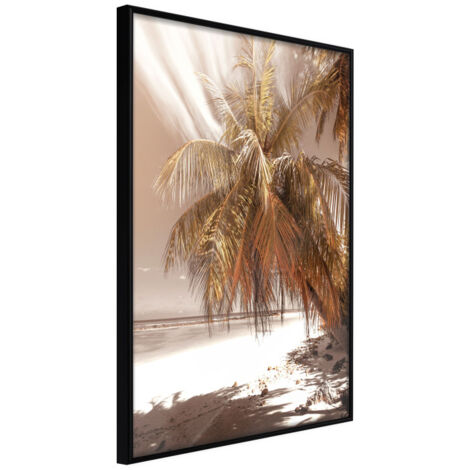 Affiche Murale Encadrée "Paradise in Sepia" 40 x 60 cm Noir