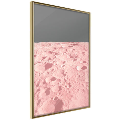 Affiche Murale Encadrée "Pastel Craters" 21 x 30 cm Or