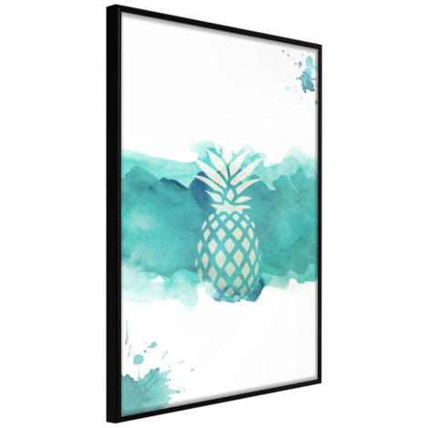 Affiche Murale Encadrée "Pastel Pineapple" 21 x 30 cm Noir