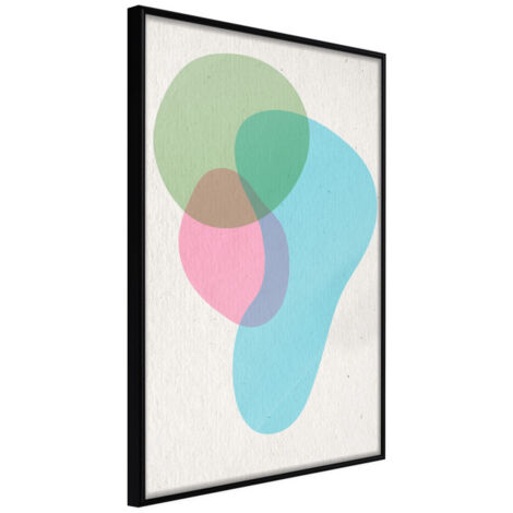 Affiche Murale Encadrée "Pastel Sets III" 21 x 30 cm Noir