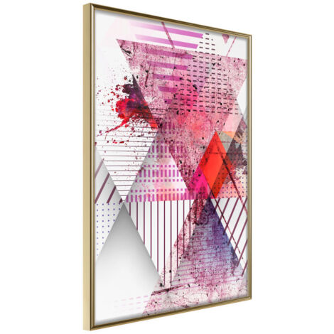 Affiche Murale Encadrée "Patchwork I" 21 x 30 cm Or